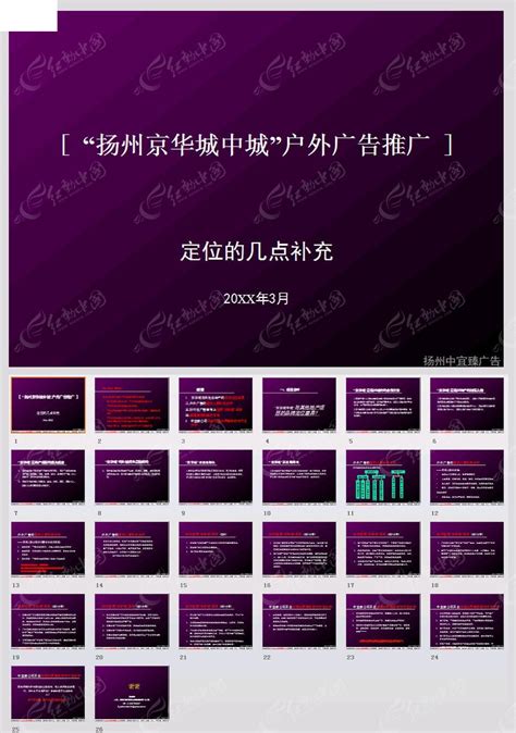 扬州京华城中城户外广告推广定位的几点补充PPT模板素材免费下载_红动中国