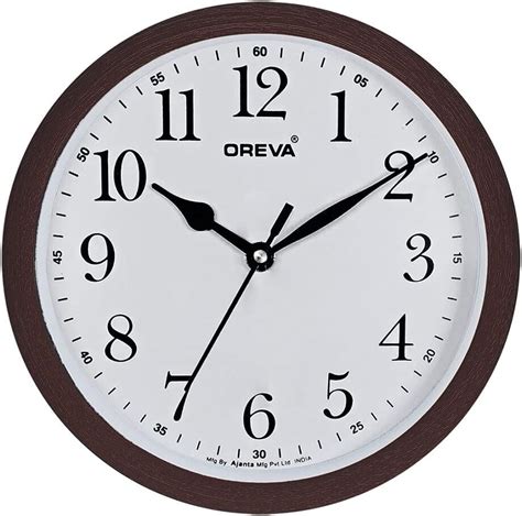 Buy OREVA Plastic Round Shape Simple Small Wall Clock (20 x 4.2 x 20 cm ...