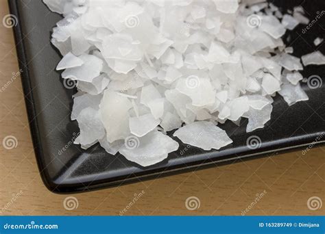 Magnesium Chloride Flakes -sea Salt Stock Image - Image of close ...