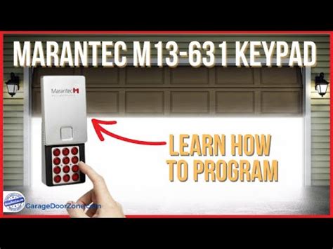 Image result for How to Reprogram a Marantec Garage Door Keypad