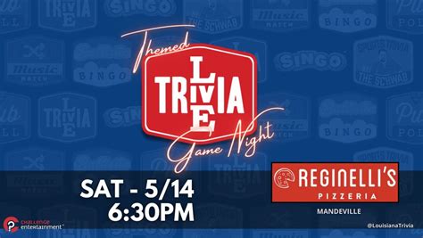 Themed Live Trivia Night at Reginellis, Reginelli's Pizzeria ...