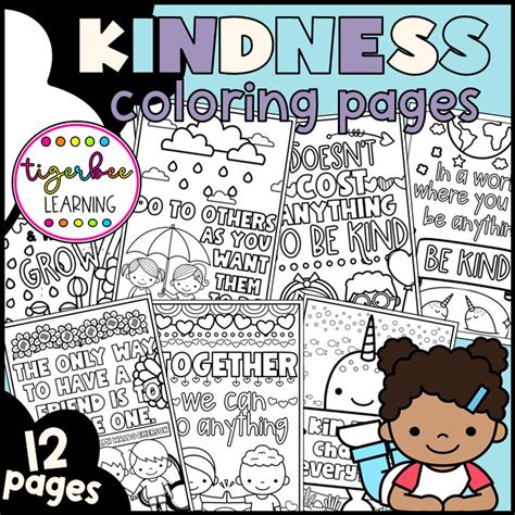 Kindness Coloring Pages | Inspiring Quotes Coloring Pages - Etsy