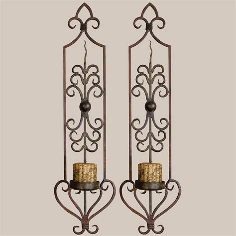 Wrought Iron Wall Candle Holders | Foter
