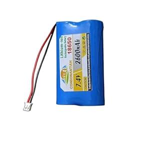 CONSONANTIAM 7.4 Volt Battery Pack 2600 mAH Full Capacity 18650 Lithium ...