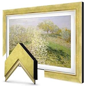 Frame My TV Deco TV Frames - Contemporary Gold Smart Frame Compatible ...