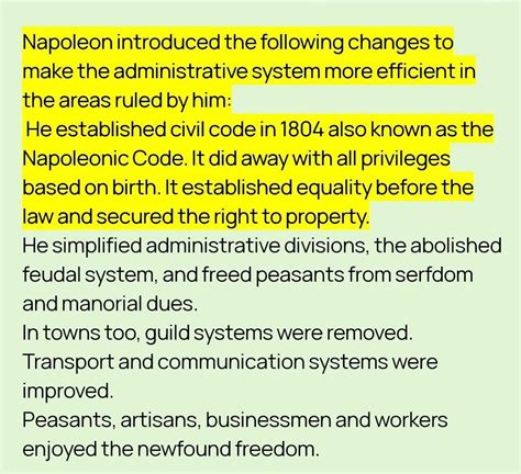 what did Napoleon do to make the system efficient and rational and in ...
