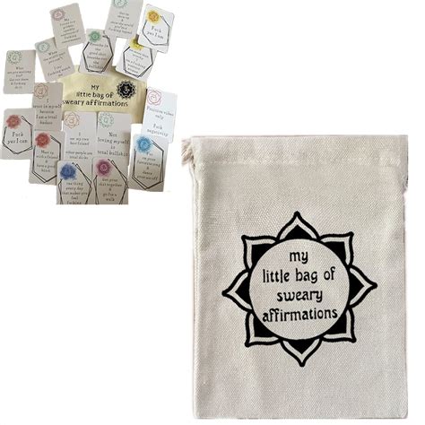 Buy Licupiee 16Pcs Funny Affirmation Card Gift, My Little Bag of Sweary ...