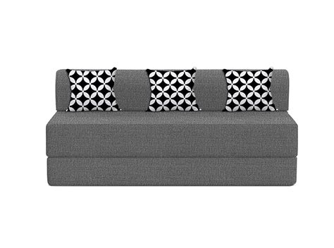 TRENDY VIBES Sofa Cum Bed - 3 Seater, 6' X 6' Feet- with Printed ...