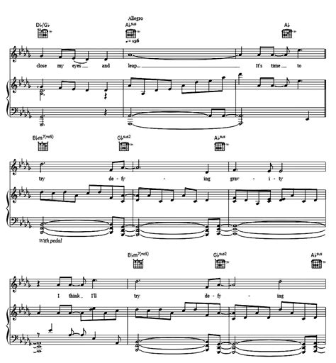 Defying Gravity (from Wicked) by Unknown Sheet Music - Meta-chords