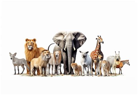 Photo of wild animals group in the forest | Premium AI-generated image