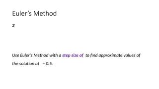 Image result for Solving ODEs Using Euler Method