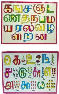 IJARP COMBO WOODEN TAMIL ALPHABET CONSONANTS & 0-9 NUMERALS/COUNTING ...