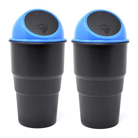 GFX Mini Car Trash Bin - Pack of 2 (Blue)