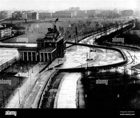 The Brandenburg Gate is sealed off in the Soviet-occupied sector of ...