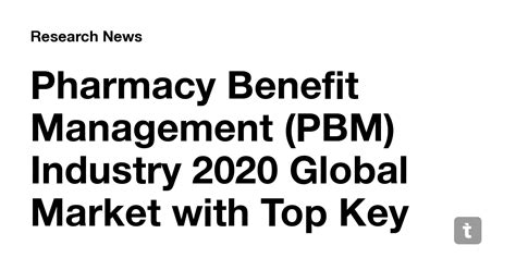 Pharmacy Benefit Management (PBM) Industry 2020 Global Market with Top ...
