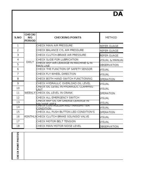 Image result for Copy Machine Check Sheet