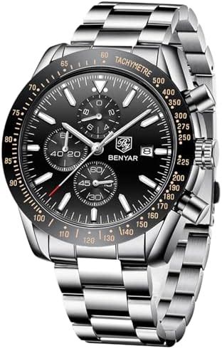 Buy BENYAR Men's Watches Perfect Quartz Movement Chronograph Watches ...