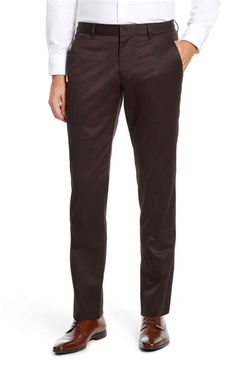Bonobos Cotton Stretch Weekday Warrior Slim Fit Dress Pants in Dark ...