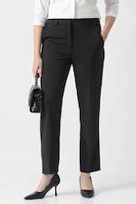 Van Heusen Woman Formal Trousers, Women Black Solid Formal Trousers for ...