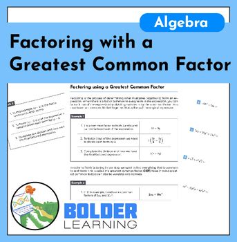 Factoring Using Greatest Common Factor 的图像结果