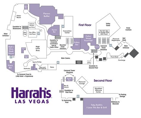 Harrah's Casino Property Map & Floor Plans - Las Vegas