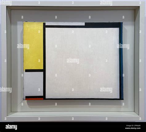 Aix-En-Provence, France - 04 20 2023: Granet Museum. Composition in red yellow and blue painted ...