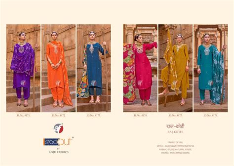 Raj Kothi Af Natural Crepe Readymade Pant Style Suits Manufacturer ...