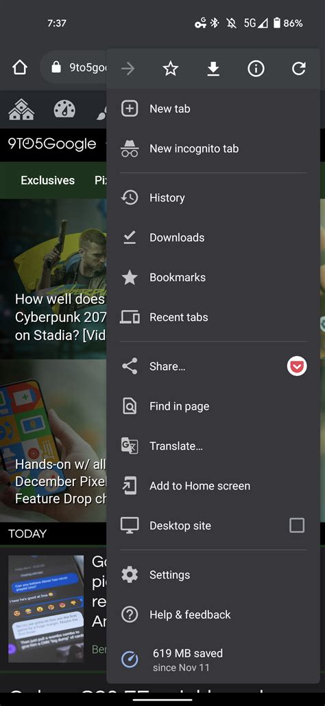 Chrome for Android adds helpful icons to the overflow menu - 9to5Google