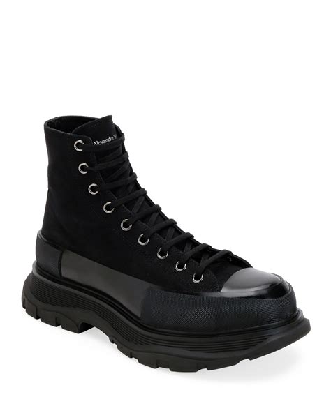 Alexander McQueen Men's Tread Slick Boots | Neiman Marcus