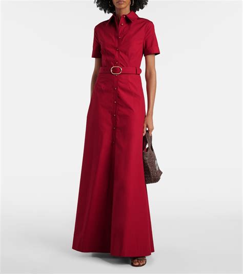 Cotton poplin shirt dress in red - Roland Mouret | Mytheresa