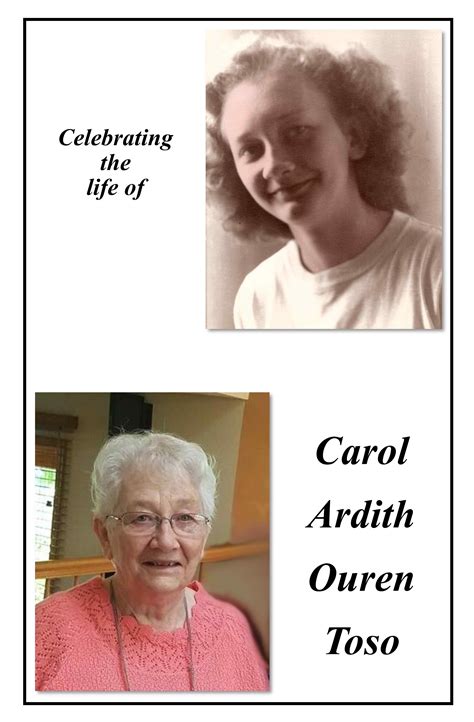 Carol Ardith Toso Obituary November 15, 2023 - Larson Funeral Home