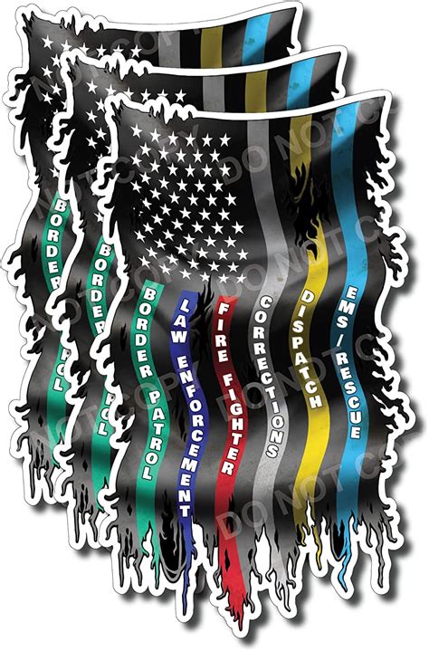 Pack of 3 Thin Blue Red Green Silver Gold FIRE | Ubuy India