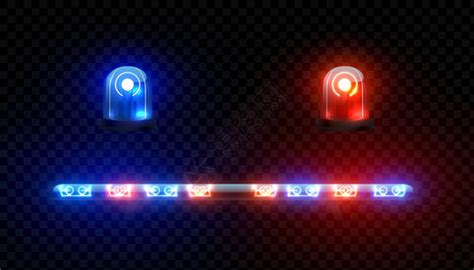 3d红色和蓝色警车救护车紧急电警报警器闪光灯插画图片下载-正版图片302022008-摄图网