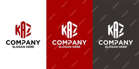 Initial letter k a z logo vector design template | Premium Vector