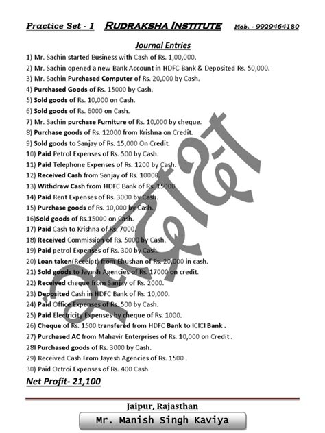 Image result for Journal Entry Practice