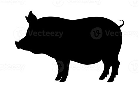 Pig silhouette isolated 24483612 PNG