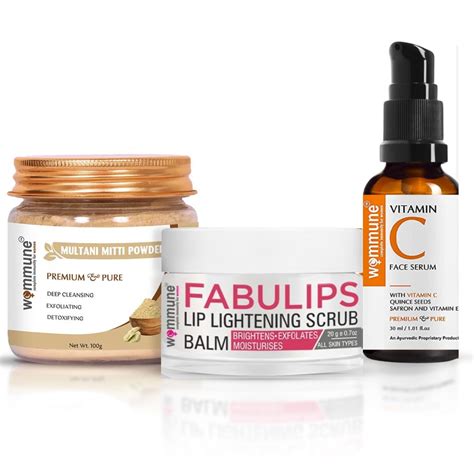 Buy Wommune Complete Skincare Trio: Multani Mitti, Nourishing Lip Balm ...