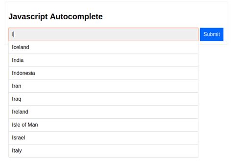 Autocomplete Search JavaScript CodePen 的图像结果