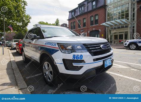 Brookline Police Car in Brookline, Massachusetts MA, USA Editorial ...