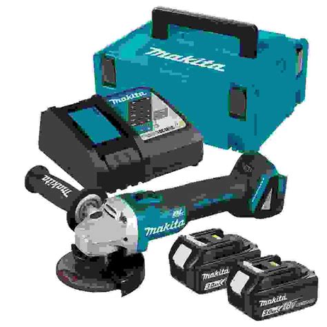 Shop Makita Cordless Angle Grinder W/Batteries & Charger, DGA455RFJ (18 ...
