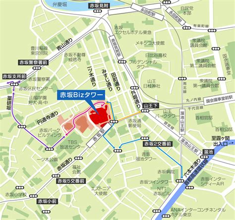 交通のご案内／赤坂Biz タワー