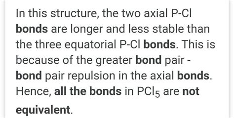 In pcl5, all the bond lengths are not equal. Give suitable reason ...