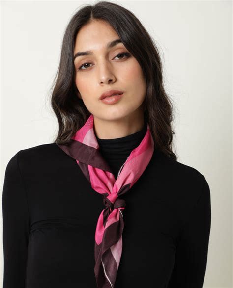 Rareism Women Skas Pink Scarf Cotton Silk Fabric