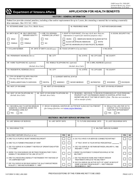 2020 Form VA 10-10EZ Fill Online, Printable, Fillable, Blank - pdfFiller