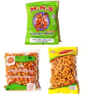 M.N.S Anjaneyar Vilas - Pack Of 3 Snacks Combo - Special Ko Ko Mittai ...