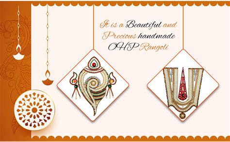 Buy Aabhaas Design Lord Tirupati – Shankhu Chakra Nama Kundan Rangoli ...