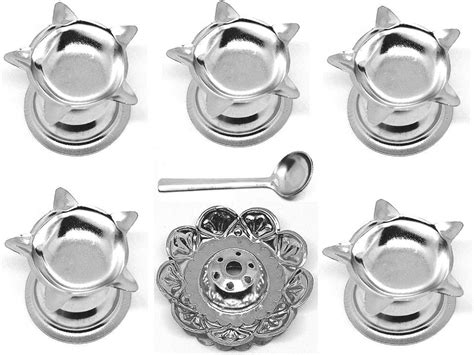 Buy Crasta Retail™ Stainless Steel Antique 5 Star Diya,1 Agarbatti ...