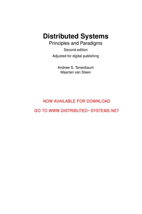 Rezultat imagine pentru Distributed Systems Principles and Paradigms Book