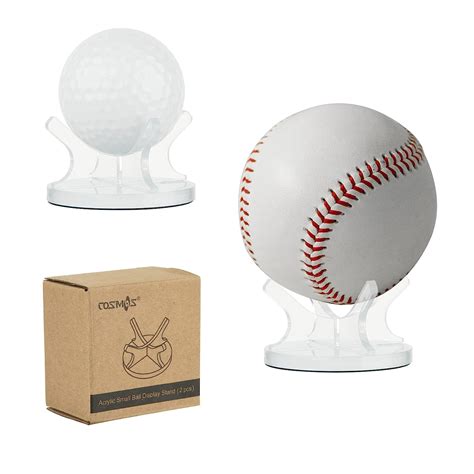 Cosmos Pack of 2 Acrylic Small Ball Stand Holder Sport Ball Display ...