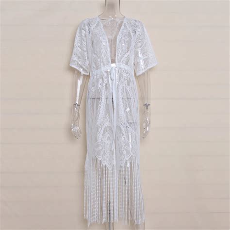 2018 New White Swimsuit Cover Up Summer Sexy Women Beachwear Cover Up ...